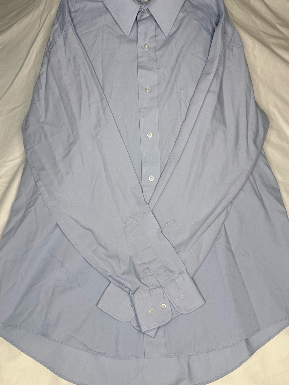 Van Heusen Light Blue Men's Dress Shirt - Long Sleeve Button-Up